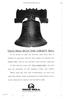 Taco Liberty Bell April Fools joke by Taco Bell