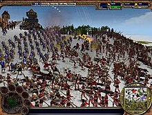 Large scale battle at base walls. Warrior Kings Battles Screen 1.jpg
