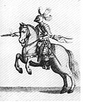 Cuirassier, this heavy cavalry formed the backbone of the Protestant Army. Firing cuirassier.jpg