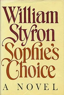 <i>Sophies Choice</i> (novel) 1979 novel by William Styron