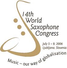 14th World Saxophone Congress at Ljubljana, Slovenia. Promotional logo World-saxophone-congress-14th.jpg