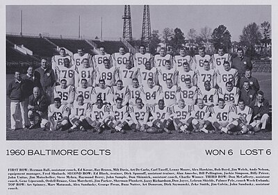 1960 Baltimore Colts Season