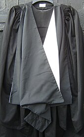 The Cambridge MA hood, which is worn, not as pictured, with the back flipped over to expose the white lining Cantab MA.JPG