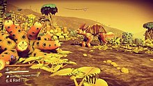No Man's Sky allows players to explore planets with procedurally generated flora and fauna. No mans sky screenshot.jpg