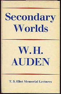 <i>Secondary Worlds</i> book of four essays by W. H. Auden