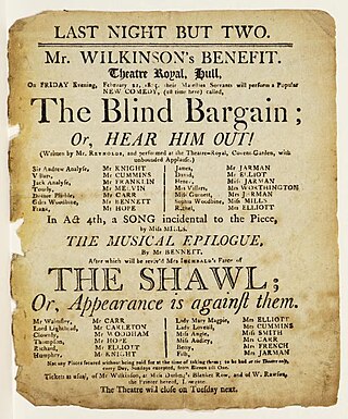 <i>The Blind Bargain</i> 1804 play