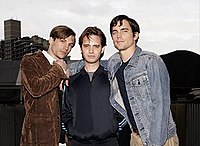 The main cast of Traveler. From left to right: Logan Marshall-Green, Aaron Stanford and Matt Bomer. Traveler cast.jpg