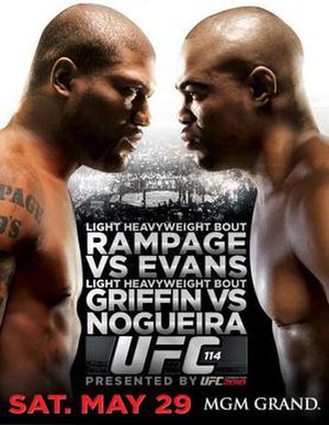 The poster for UFC 114: Rampage vs. Evans