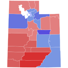 1996 Utah Attorney General election results by county.svg