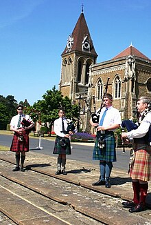 Bagpipe Players on Leavers Day