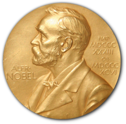 8-10 October 2012: the year's Nobel Prizes in physics, chemistry and medicine (medal pictured) are awarded. Nobel Prize.png