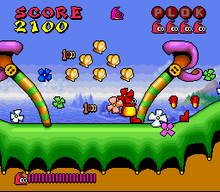 The first level of Cotton Island SNES Plok ScreenShot 3.png