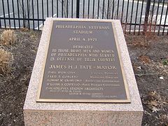 Dedication plaque that once was attached to The Vet. (2007)