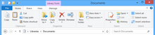 The new File Explorer with ribbon in Windows 8 Windows Explorer Ribbon.png