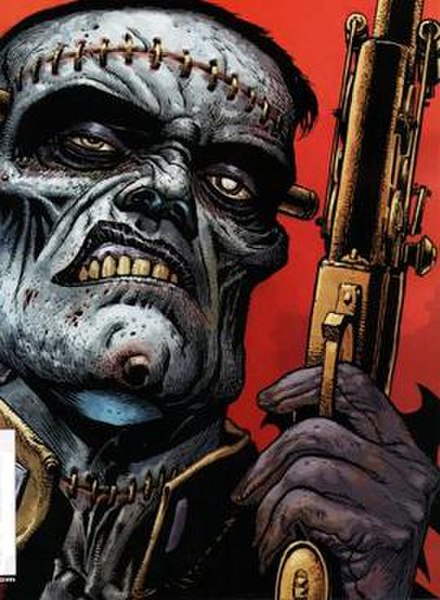 DC's Frankenstein, art from Seven Soldiers: Frankenstein #2 by Doug Mahnke.