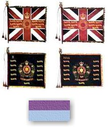 Colours of the 10th Battalion and 27th Battalion RSAR and hat colour patch RSAR Colours and patch.jpg