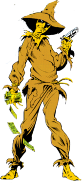 The Scarecrow in Detective Comics #571 (February 1987). Art by Alan Davis (pencils), Paul Neary (inks), and Adrienne Roy (colors). Scarecrow (Jonathan Crane).png