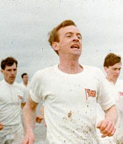 Ian Charleson (foreground) and Ben Cross (left) running in the "Chariots of Fire" music scene which bookends the film.