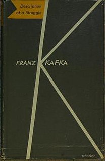 <i>Description of a Struggle</i> (short story collection) book by Franz Kafka