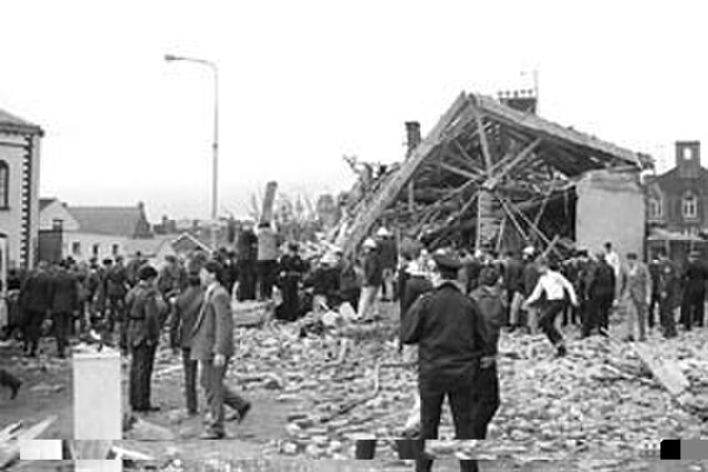 The aftermath of the bombing