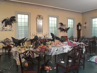 Valerie Hegarty, Alternative Histories: The Canes Acres Plantation Dining Room, mixed media, dimensions variable, 2013. Valerie Hegarty Alternative Histories Plantation Dining Room 2013.jpg