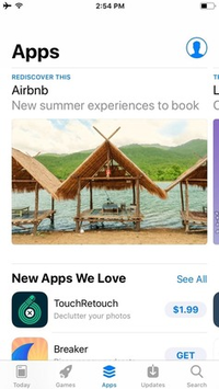The "Apps" tab in the App Store on an iPhone 7 Plus IPhone App Store.png