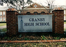 Plaque in front of Granby High. Plaque in front of Granby High School (Norfolk, Virginia).jpg