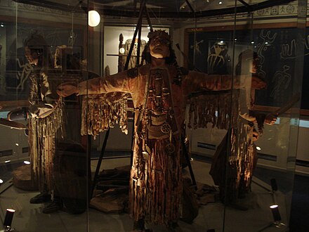 Indigenous Siberian shaman at Kranoyarsk Regional Museum, Russia
