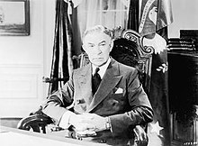 Arthur Byron as President Craig Stanley in Paramount Pictures' The President Vanishes (1934) Stout-TPV-1.jpg