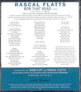 Bob That Head 2008 single by Rascal Flatts