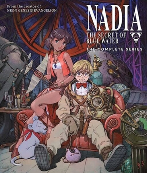 North American Blu-ray box cover, featuring Nadia (left) and Jean (right)