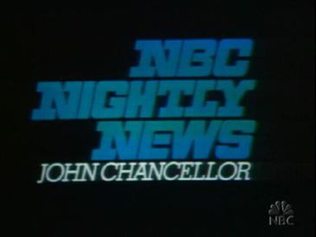 NBC Nightly News title card, used from 1972 to 1975.