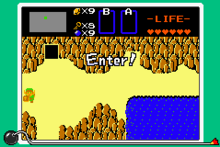 The microgame "The Legend of Zelda" from 9-Volt's stage, referencing The Legend of Zelda. 9-Volt's stage's theme is "Nintendo Classics". Gameplay of WarioWare, Inc..png