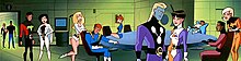 The Legion of Super-Heroes as they appear in Superman: The Animated Series. Legionnaireslounge.jpg