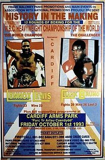 Lennox Lewis vs. Frank Bruno Boxing competition