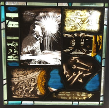 'Made in Maryhill' stained glass panel.