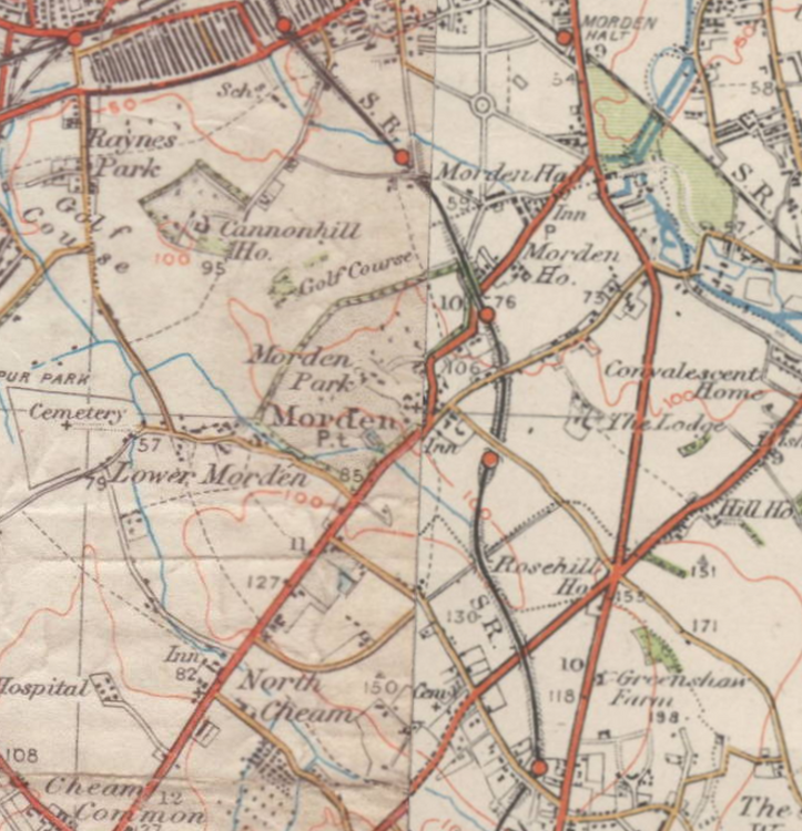 A map of Morden from the 1920s