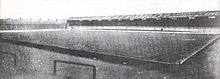 Black and white photograph of Bullens Road stand taken in 1900s