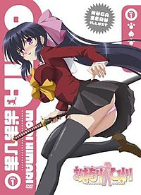 Cover of the first DVD volume of Omamori Himari as released by Kadokawa Pictures on March 26, 2010. Omamori Himari DVD volume 1 cover.jpg