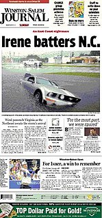 <i>Winston-Salem Journal</i> daily newspaper in Forsyth County, North Carolina