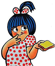 The Amul girl, an advertising mascot used by Amul, an Indian dairy brand Amul-Girl-Mascot.jpg