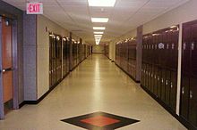 A renovated hallway circa 2007 Middletown High School North Hall.jpg
