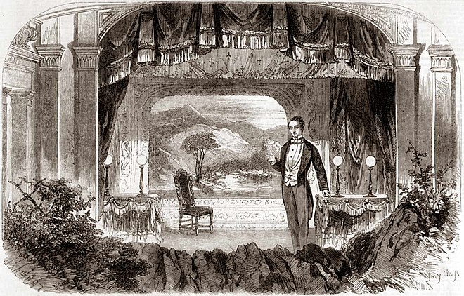 W. S. Woodin in his Olio of Oddities, 1856 W.S.Woodin-1856.jpg