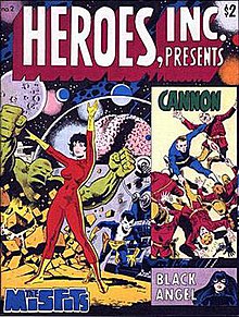 Heroes, Inc. Presents Cannon #2 (1976), cover art by Wally Wood. HeroesInc2.jpg