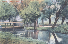 Phipps Bridge in the early 1900s, showing the rural character of this part of Merton Phipps Bridge Merton 1900s.png