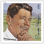 Issue of 2011 Ronald Reagan stamp 2011.jpg