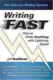 <i>Writing FAST</i> book by Jeff Bollow