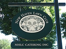Sign of the New Haven Lawn Club NH Lawn Club in 2007.JPG