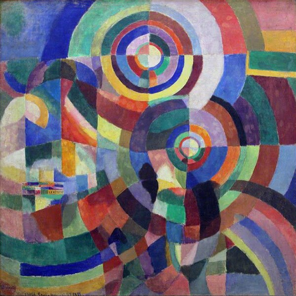 Sonia Delaunay, 1914, Prismes électriques, oil on canvas, 250 x 250 cm, Musée National d'Art Moderne, Centre Pompidou, Paris