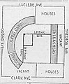 Rough plan for Federal League play at Handlan's Park, 1914